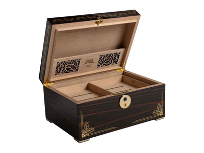 Humidor Supreme Umidificatore Oro Biometric Ebony Large HS-750EBO