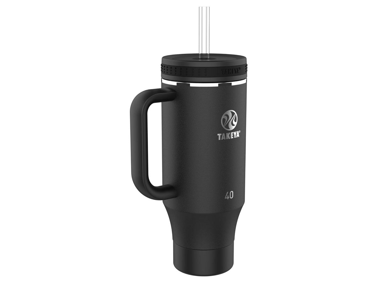 Tumbler Takeya Standard Straw 1210 ml colore Onyx con cannucce Tritan e coperchio ermetico