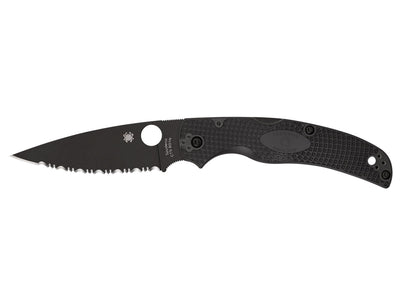 Spyderco Native Chief C244SBBK lama CTS BD1N DLC seghettata manico FRN nero - vista principale