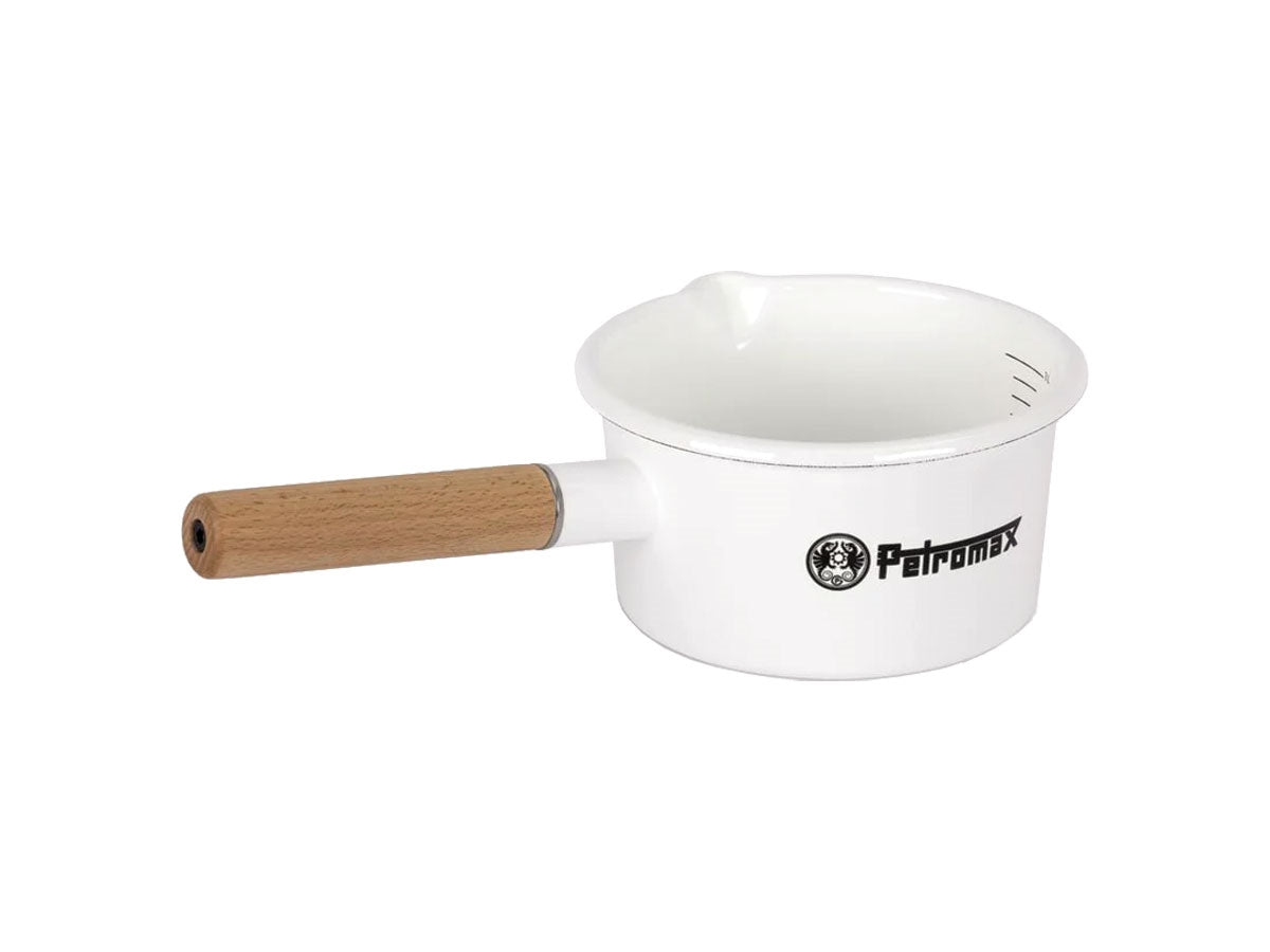 Petromax pentola smaltata bianca 1lt PX-PANEN1-W manico legno scala graduata