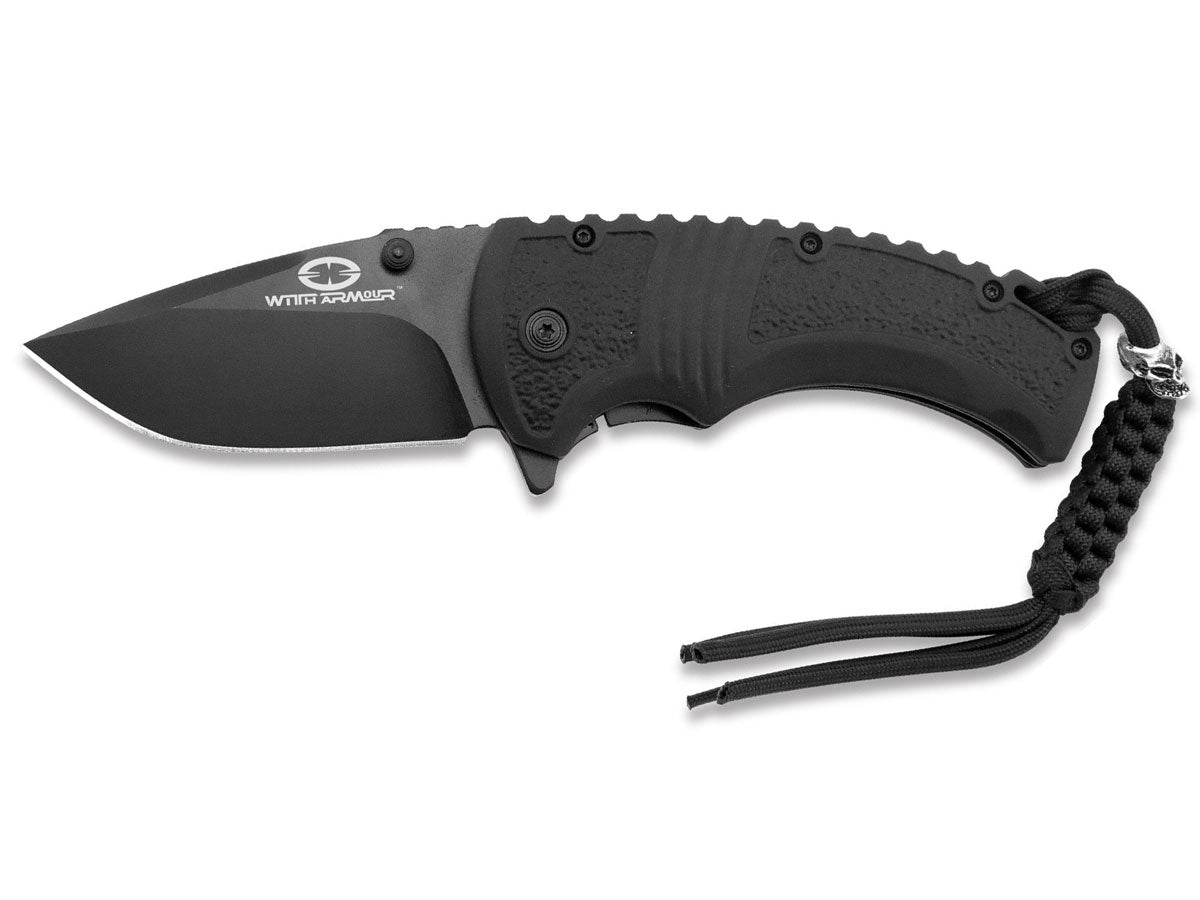 WithArmour Black Boy Black WA-007BK – coltello fisso 440C nero vista frontale