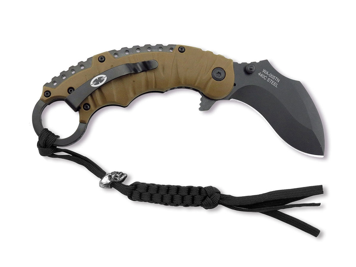 WithArmour Eagle Claw K Tan WA-005TN – manico nylon gommato tan