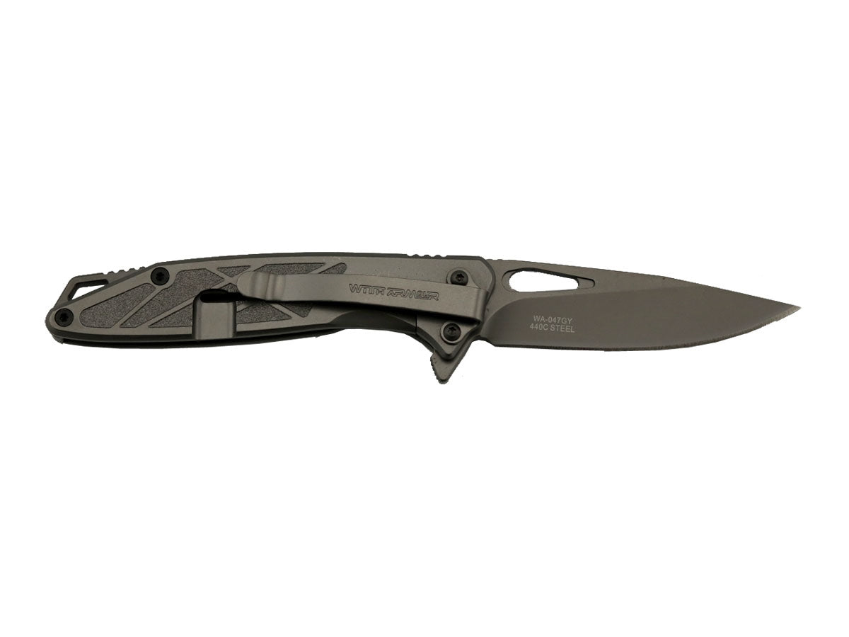 WithArmour Finches Gray WA-047GY – manico acciaio inox con frame lock