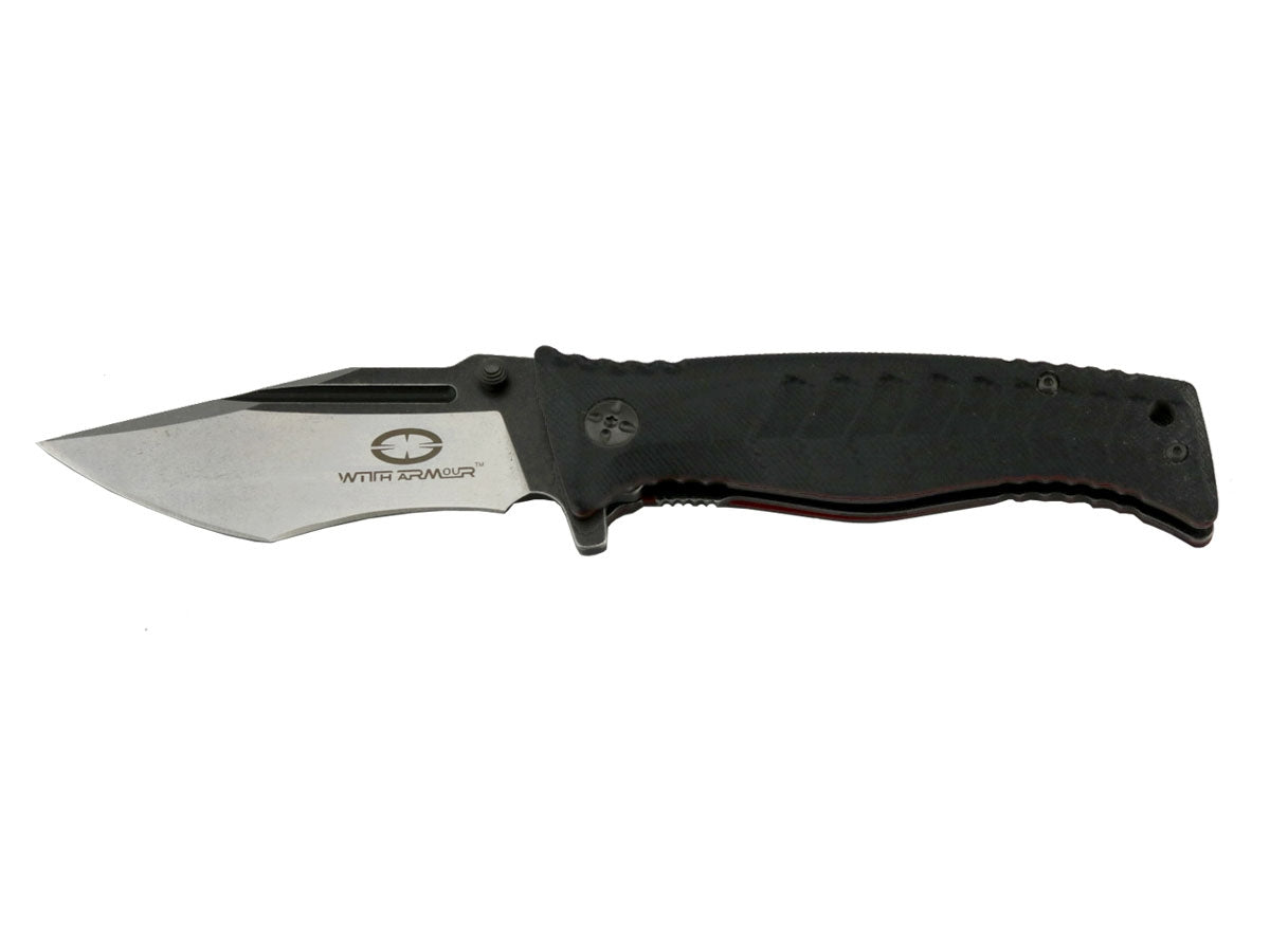 WithArmour Torpedo Black WA-039BK – coltello 440C G-10 ball bearing aperto