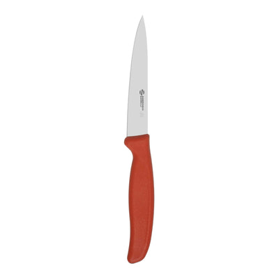 Sanelli Supra Spelucchino Lama Liscia Manico Rosso 11 cm