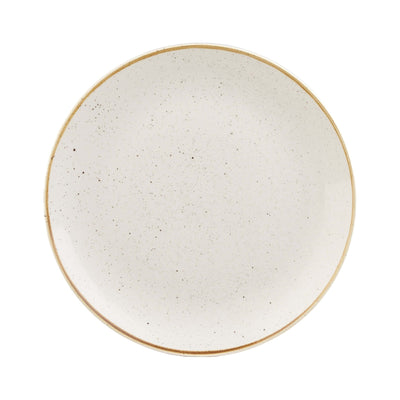 Churchill Stonecast Bianco Puntinato Piatto Piano Ceramica Ø 28,8 cm 12 Pezzi