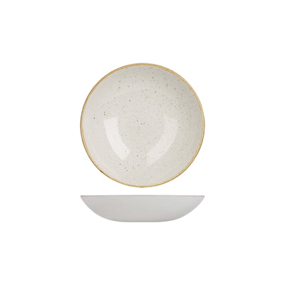 Churchill Stonecast Bianco Puntinato Piatto Fondo in Ceramica 18,2 cm 12 Pezzi