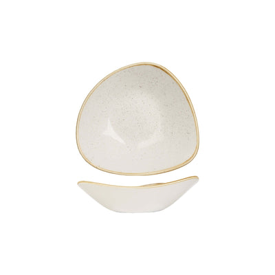 Churchill Stonecast Bianco Puntinato Piatto Fondo Coppa Triangolare in Ceramica 15,3 cm 12 Pezzi