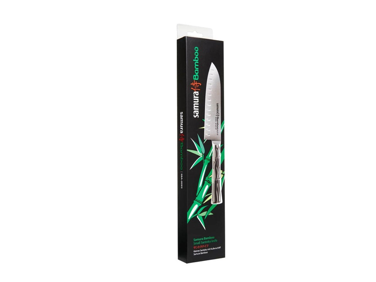 Samura Bamboo Santoku C/Alveoli (Santoku knife hollow ground) Cm.13,7 SBA-0093 - foto 3