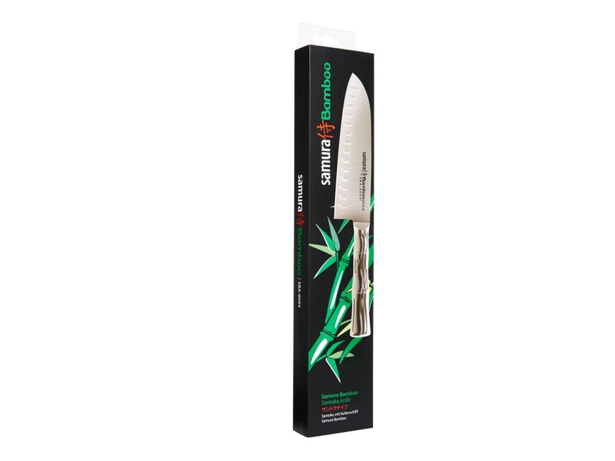 Samura Bamboo Santoku C/Alveoli (Santoku knife hollow ground) Cm.16 SBA-0094 - foto 3