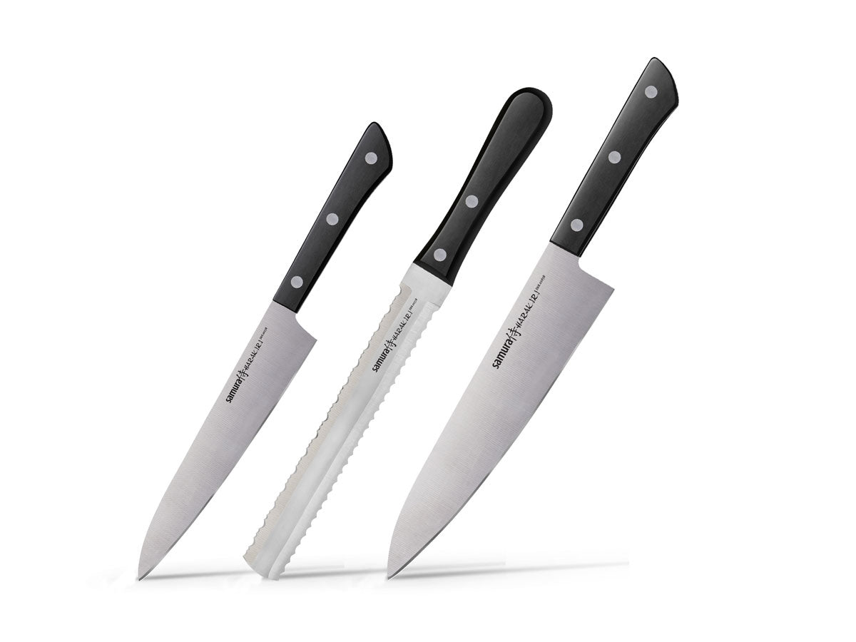 Samura Harakiri Set 3 Pz (CUOCO-FILETTARE-PANE/SURGELATI) Black SHR-0230B