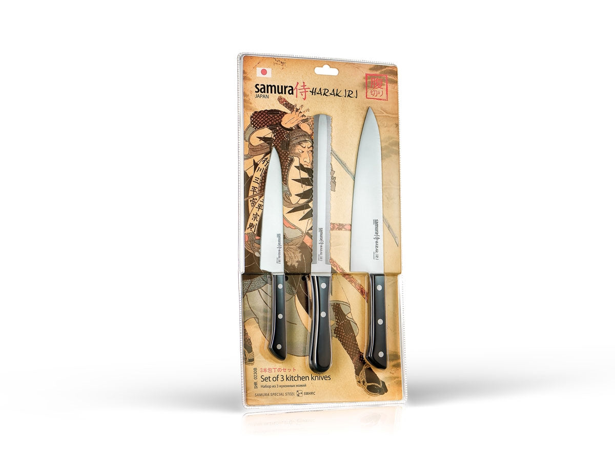 Samura Harakiri Set 3 Pz (CUOCO-FILETTARE-PANE/SURGELATI) Black SHR-0230B - foto 2