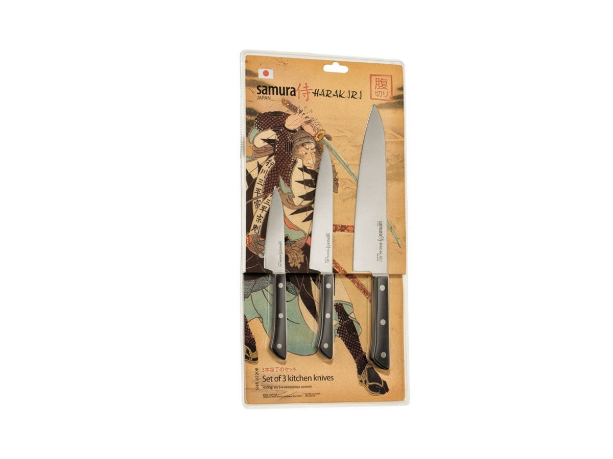 Samura Harakiri Set 3 Pz (CUOCO-FILETTARE-SPELUCCHINO) Black SHR-0220B - foto 2