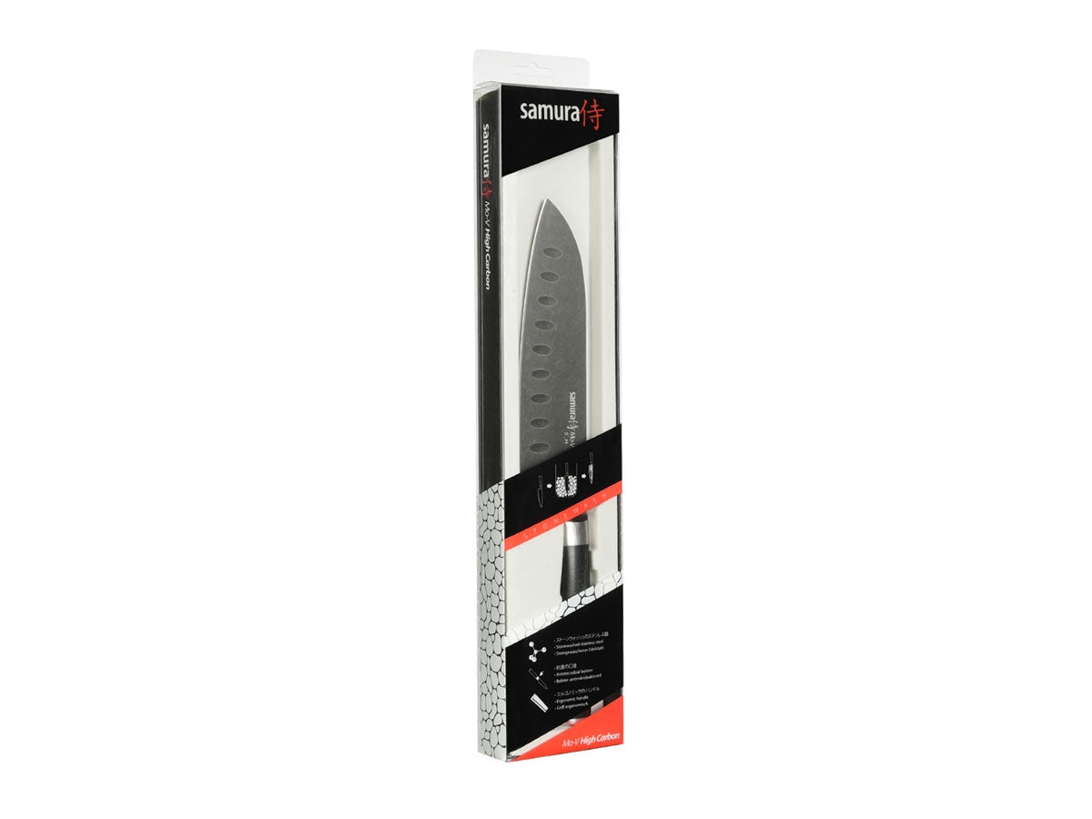 Samura Mo-V Stonewash Santoku (Santoku knife hollow ground) Cm.18 SM-0094B - foto 3