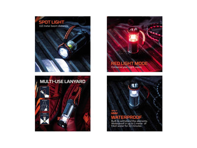 NEBO GALILEO TEMPEST LTN-1011 - ganci metallo sospensione e cordino portabilità