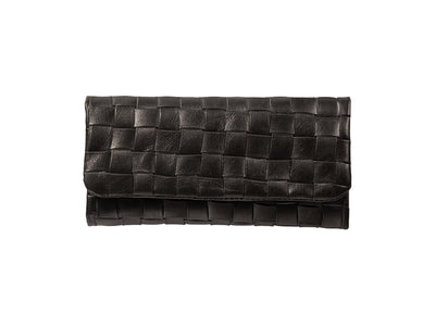Borsa portatabacco Mestango Blocks 2018 in pelle nera con chiusura magnetica