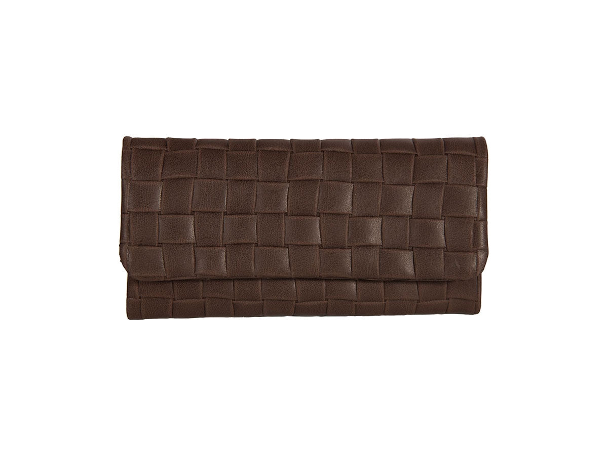 Borsa portatabacco Mestango Blocks 2018 in pelle marrone con chiusura magnetica