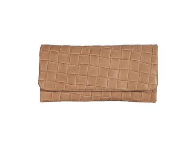 Borsa portatabacco Mestango Blocks 2018 in pelle beige con chiusura magnetica