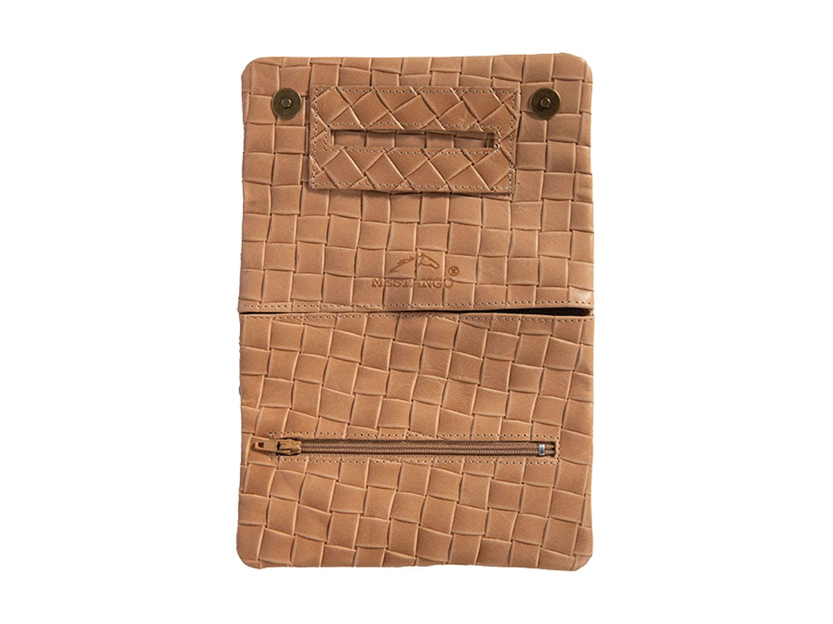 Borsa portatabacco Mestango Blocks 2018 beige - vista laterale