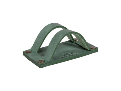 Portabiglietti da visita Mestango 2222 in cuoio verde artigianale, 9x5x4h cm