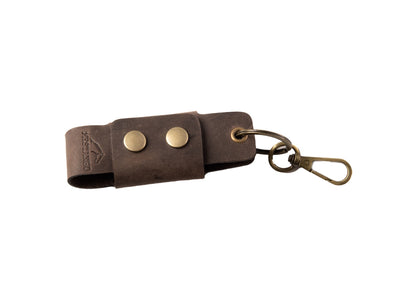 Portachiavi Mestango Shadows 2226 in cuoio marrone artigianale, 10x4 cm