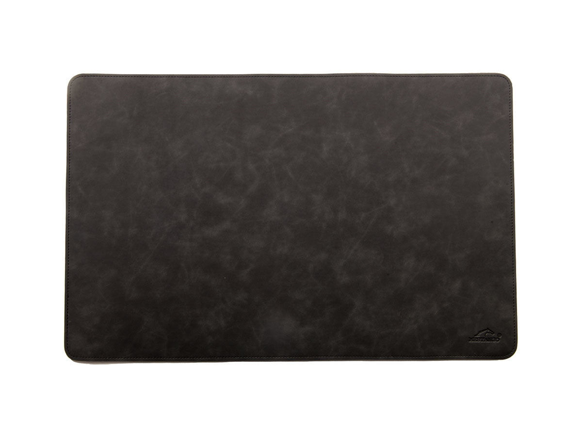 Sottomano da scrivania Mestango 2220 in cuoio nero artigianale, 55x35 cm