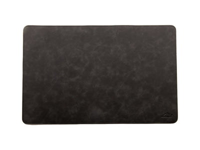 Sottomano da scrivania Mestango 2220 in cuoio nero artigianale, 55x35 cm