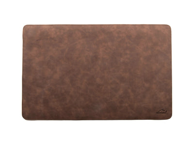 Sottomano da scrivania Mestango 2220 in cuoio marrone artigianale, 55x35 cm