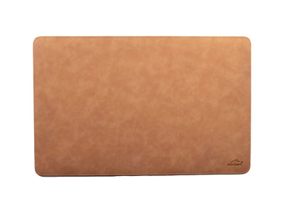 Sottomano da scrivania Mestango 2220 in cuoio beige artigianale, 55x35 cm