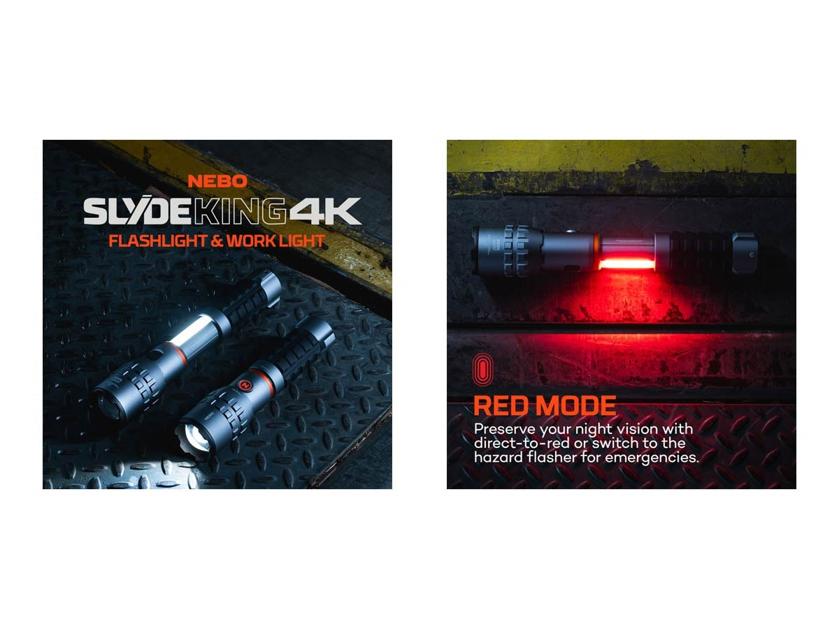 NEBO SLYDE KING 4K WLT-0031 - pannello COB esteso e base magnetica IPX7