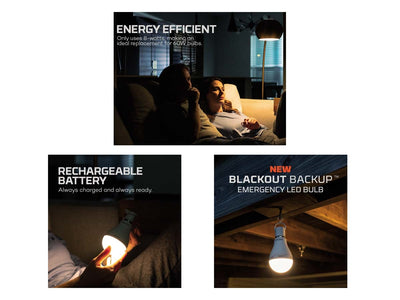 NEBO BLACKOUT BACKUP ARE-0003 - installata su lampada standard con batteria interna