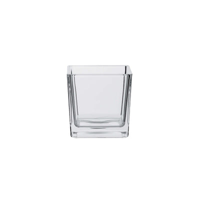 Vaso Portacandele Cubo in Vetro Spesso 6x6 cm H 6 cm