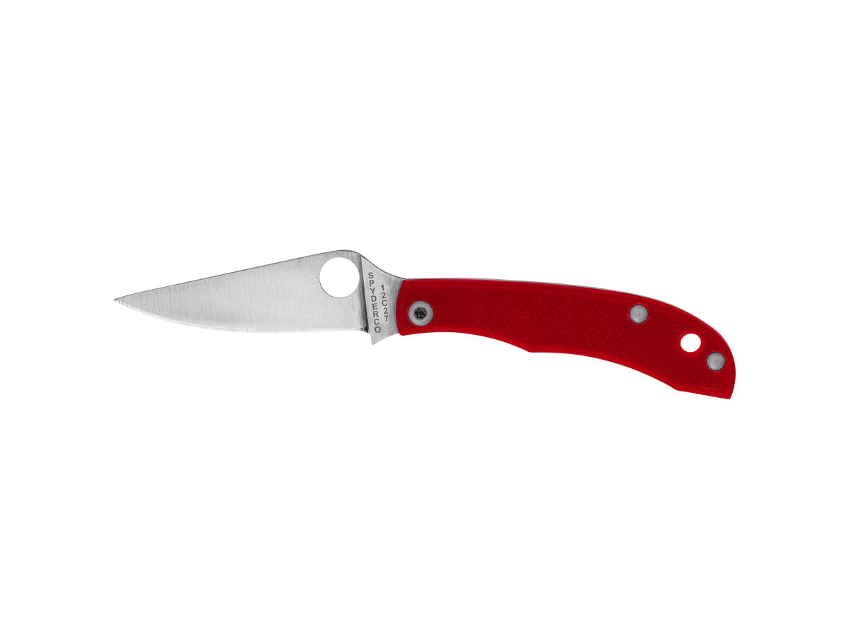 Spyderco Honeybee C137GRDP slipjoint lama 3Cr13, guancette G-10 rosso con Trademark Round Hole