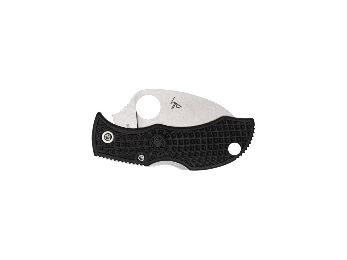 Spyderco Manbug MBKHBS dettaglio profilo Hawkbill VG-10 e SpyderEdge portachiavi