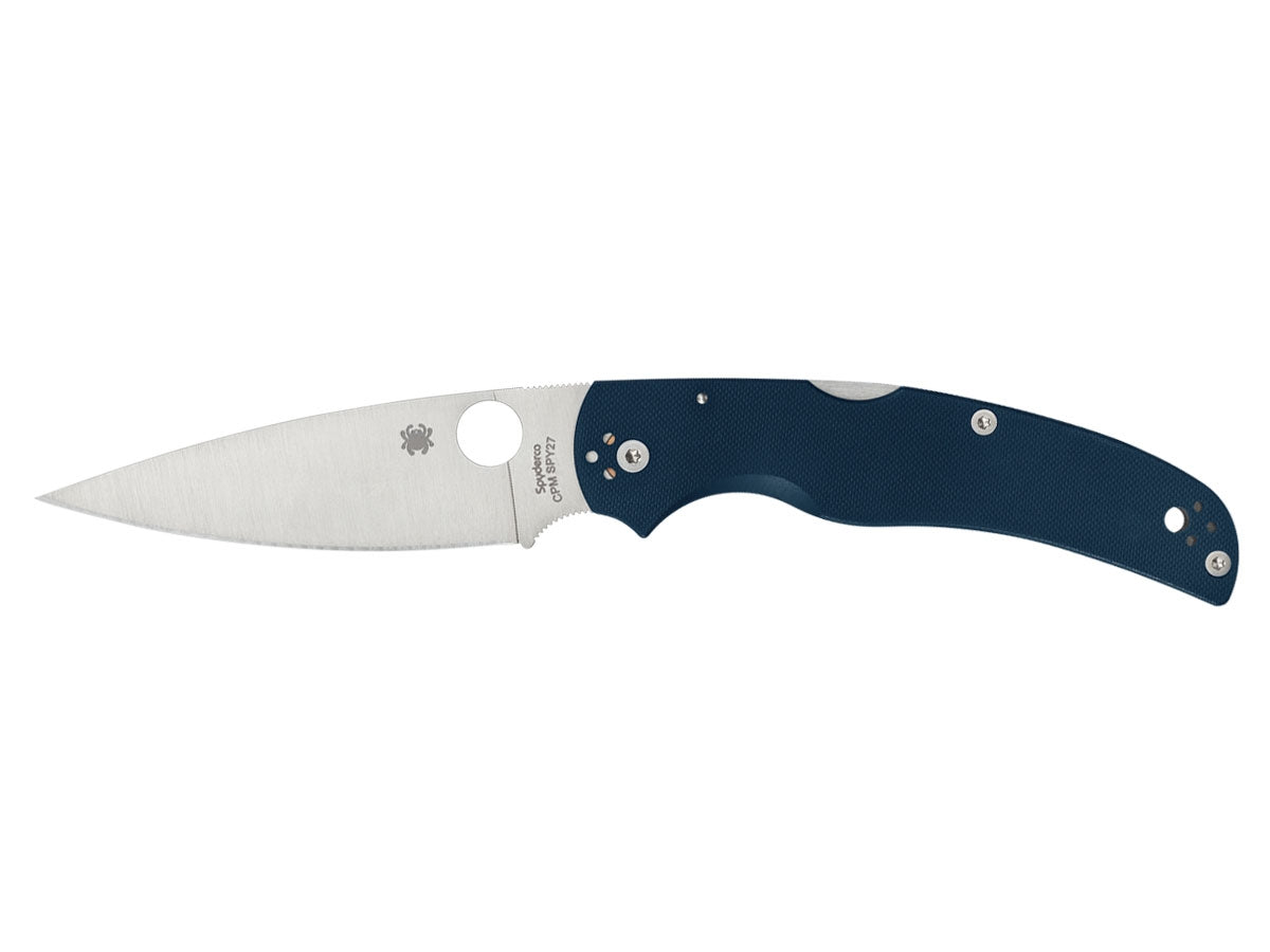 Spyderco Native Chief C244GPCBL lama CPM SPY27 flat satinata guancette G-10 blu cobalto - vista principale