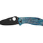 Spyderco Tenacious C122TIBLBKD2P manico titanio finitura Disarray, lama D2 nera