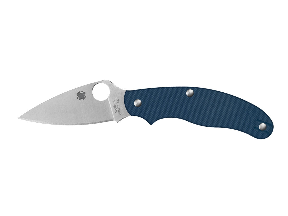 Spyderco UK Penknife C94GPCBL lama CPM SPY27 piatta, guancette G-10 blu cobalto, clip, SLIPIT