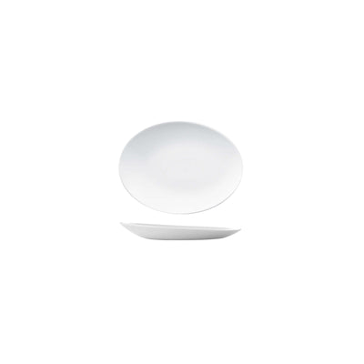 Churchill Profile Vassoio Ovale in Ceramica Bianco 25x19,4 cm 12 Pezzi