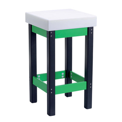 Ceppo in Polietilene 40x40 cm H 8 con Sgabello Inox H 85 cm