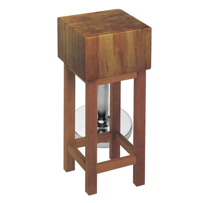 Ceppo in Legno di Robinia 50x50 cm H 30 con Sgabello H 90 cm
