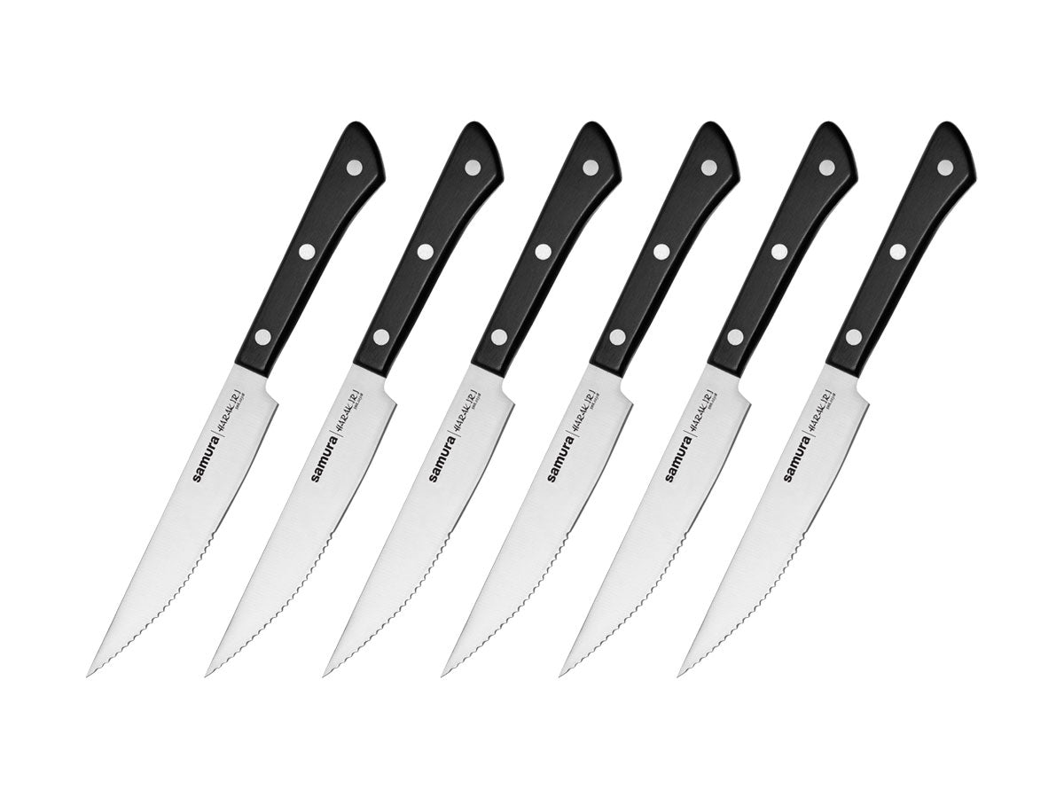Samura Harakiri Set 6 Pz Bistecca (Steak knives) Black SHR-0260B