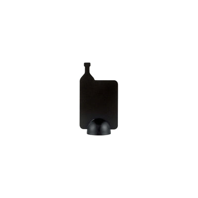 Lavagna da Tavolo a Forma di Bottiglia in Forex Nero 10x17 cm