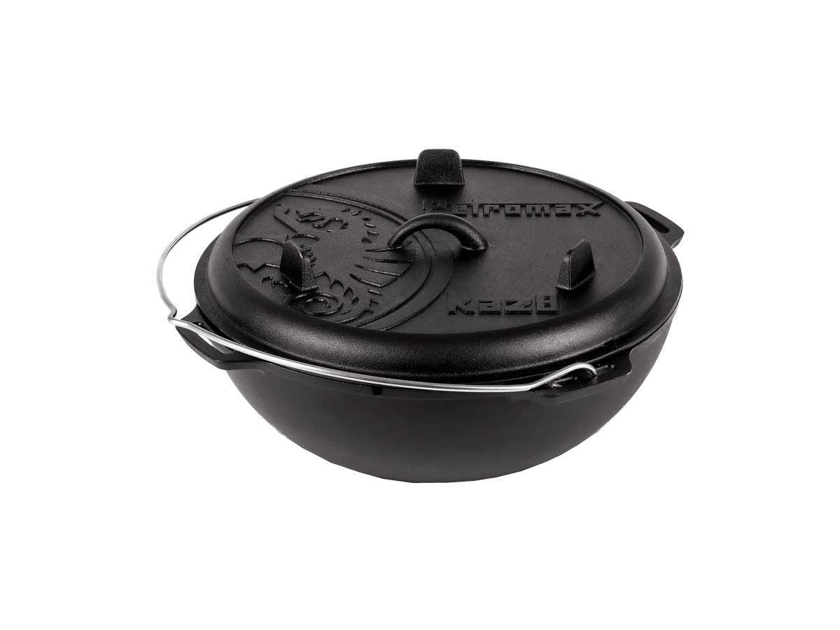 Petromax Cast-Iron Kazan 8L ghisa forma wok con coperchio multifunzionale