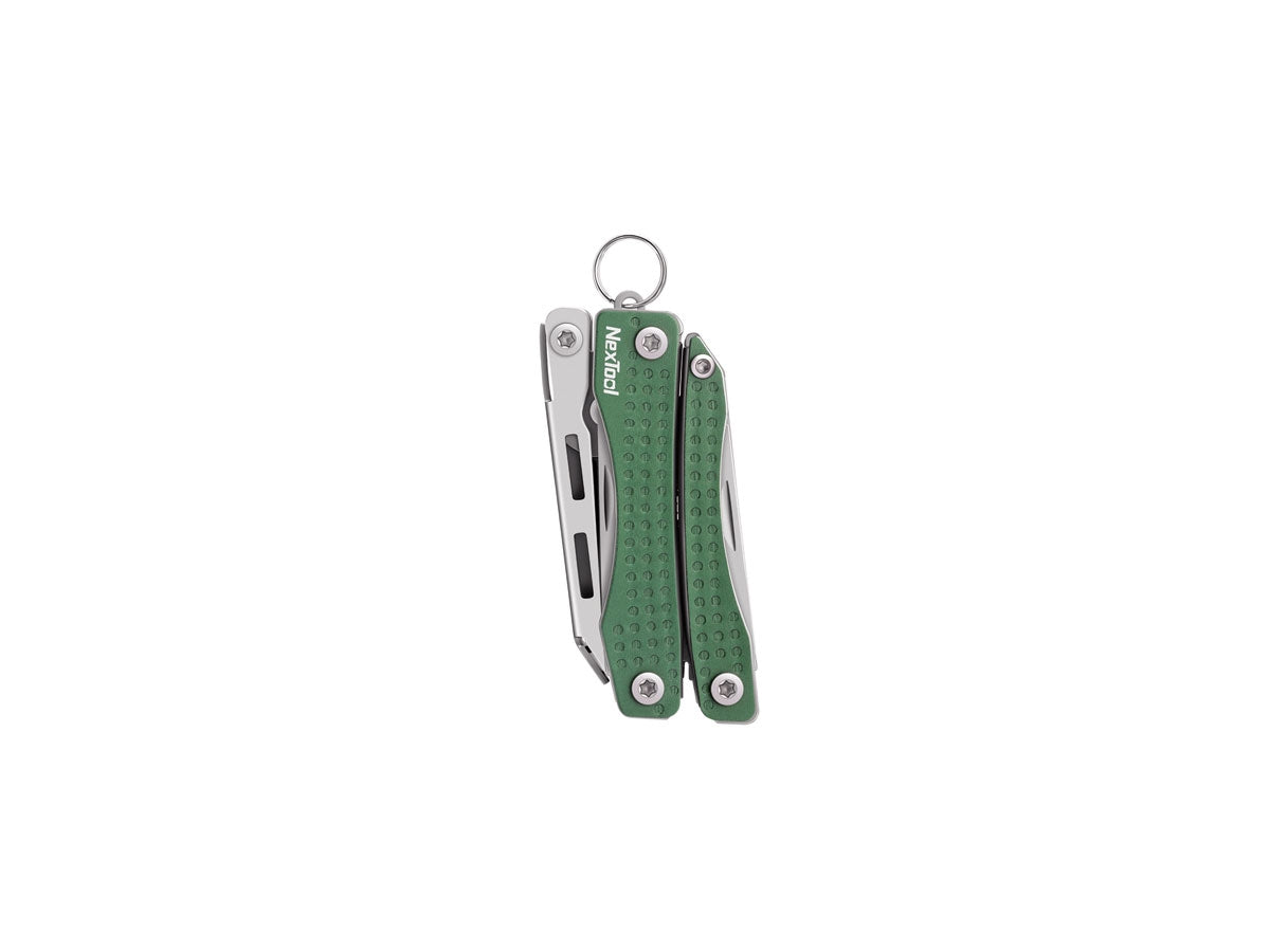Nextool Mini Flagship NE20050 verde, dettaglio pinza e strumenti