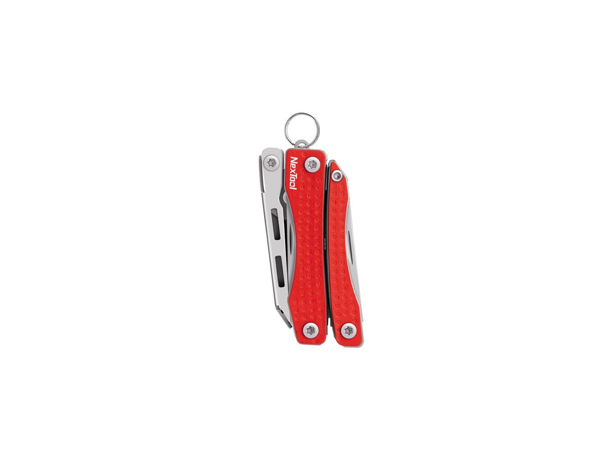 Nextool Mini Flagship NE20051 rosso, dettaglio pinza e strumenti