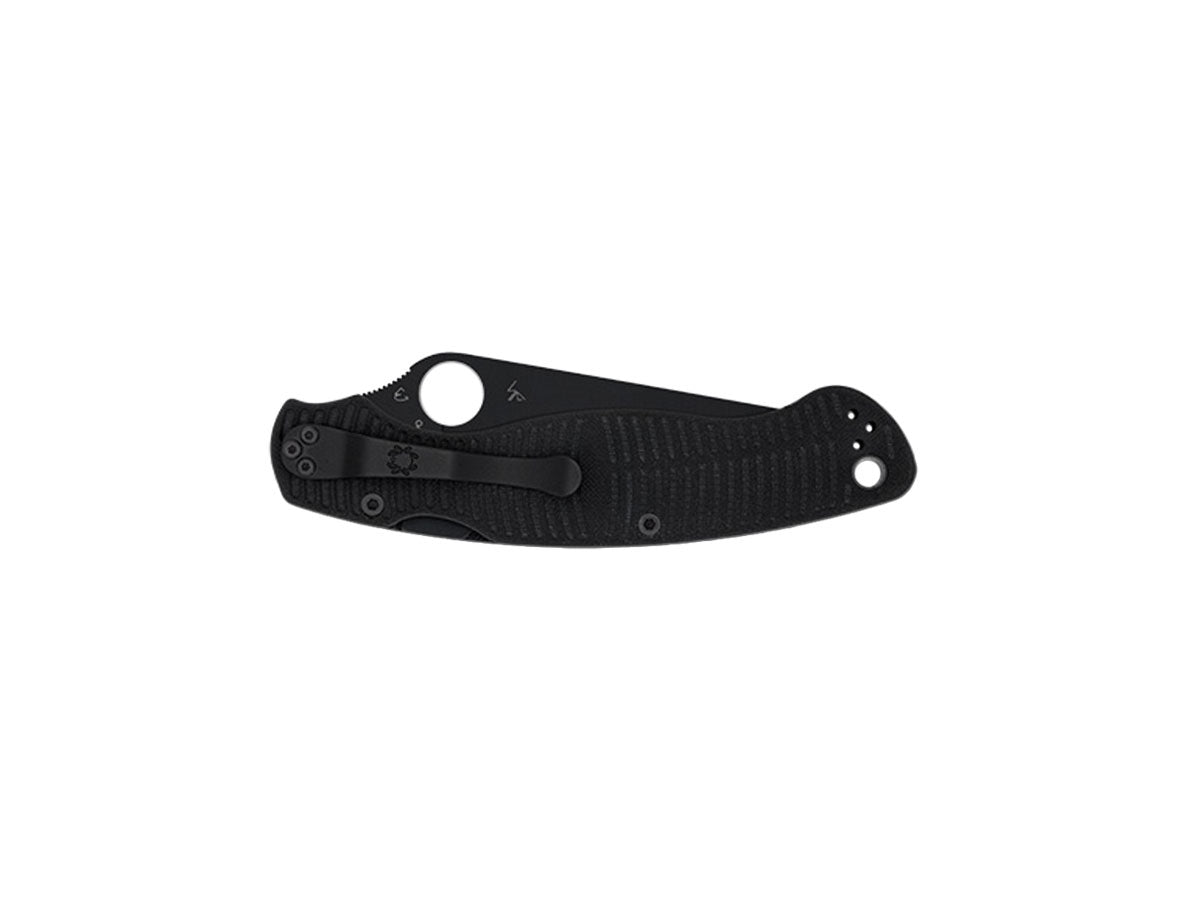 Spyderco Military 2 Salt C36GMCBKP2 dettaglio lama MagnaCut DLC e G-10 peel-ply texture