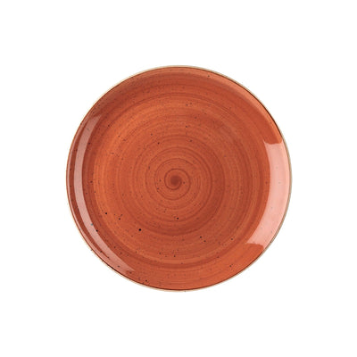 Churchill Stonecast Arancio Mattone Puntinato Piatto Frutta Ø 21,7 cm 12 Pezzi