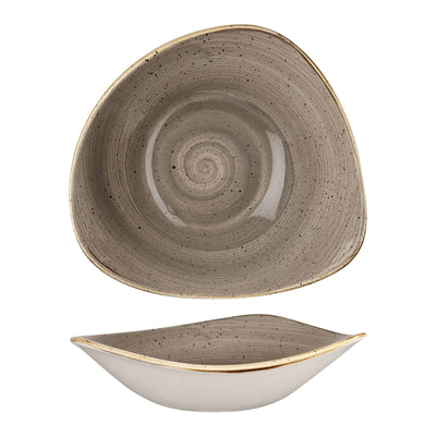 Churchill Stonecast Grigio Piatto Fondo Coppa Triangolare Ø 23,5 cm 12 Pezzi