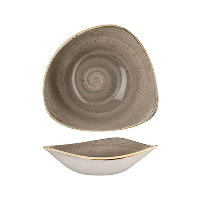 Churchill Stonecast Grigio Piatto Fondo Coppa Triangolare Ø 18,5 cm 12 Pezzi