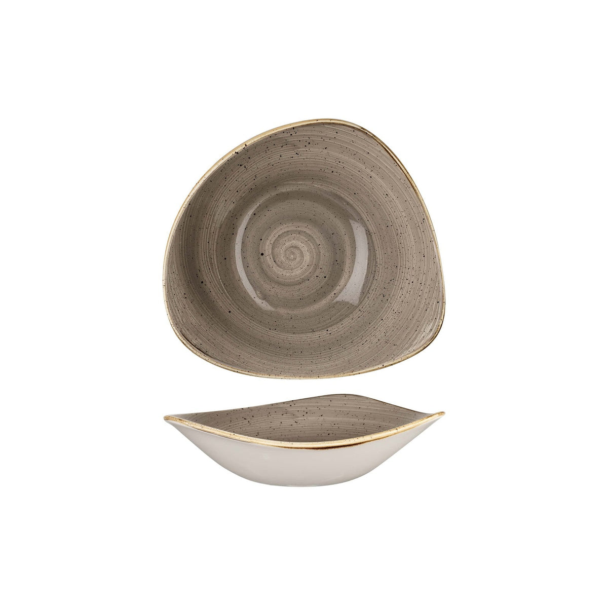 Churchill Stonecast Grigio Coppetta Triangolare Ø 15,3 cm 12 Pezzi